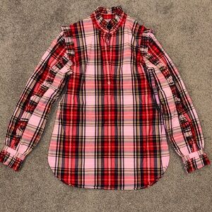 NWT! Reimagined by J.Crew half button up top XXS